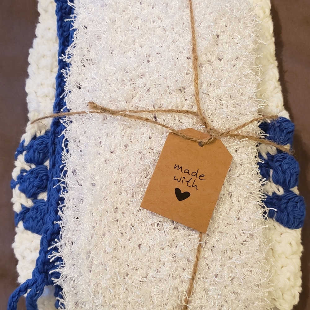 Handmade Bundle Crochet Kitchen Towel Set of 3